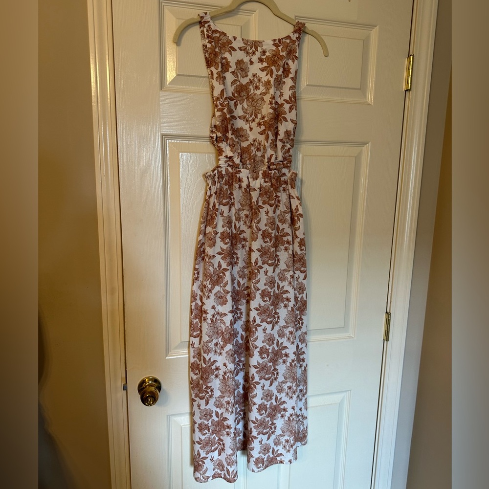 Petal & Pup Mauve and White Halter Sundress
